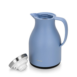 Thermal jug 1 l with glass flask, blue