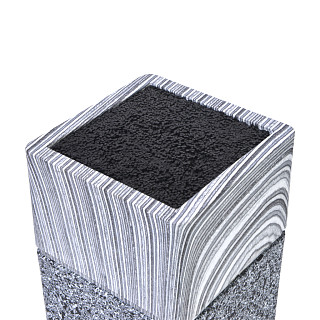 2877 Stovas peiliams laikyti, 11x11x23 cm, spalva GRAFITAS (plastikas)