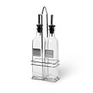 Pudeļu komplekts etiķim un eļļai 2x250 ml ar paliktni (stikls), art. 6518