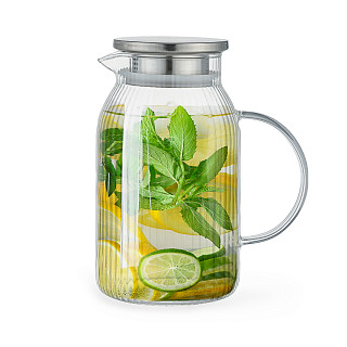 1,5 l vandens ąsotis (karščiui atsparus stiklas), art. 6586