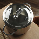 Stockpot BENJAMIN 24x14 cm / 6.3 LTR with glass lid (stainless steel)