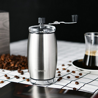 Manual coffee grinder 16 cm (ABS body with stainless steel shell, ceramic grinder), art.8252