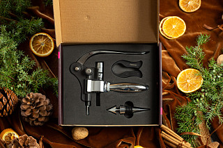 Wine accessories set 3 pcs. (stainless steel+ zinc alloy), art 1970