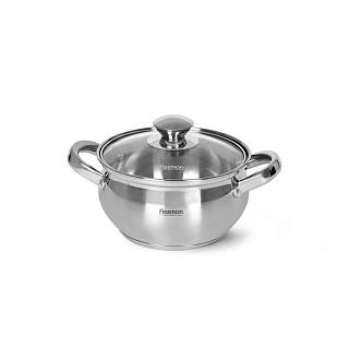 8PCS Cookware set PRIME 8 pcs with glass lids, stainless steel (1,3 l/1,9 l/3,6 l/6,1 l)