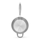 Deep frying pan AETERNUM 28х7.5 cm with glass lid (stainless steel)