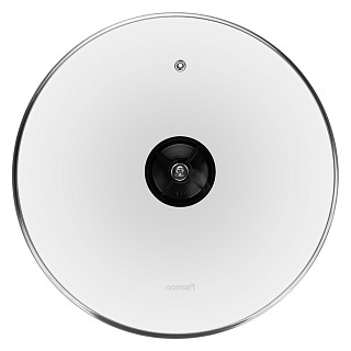 Glass lid 28 cm, black