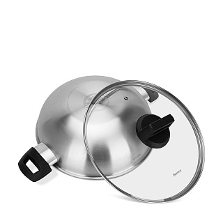 Wok panna STEEL PRO 28x8,5cm / 3,54l (nerūsējošais tērauds ar nepiedegošu pārklājumu)