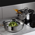 Stockpot EXCLUSIVE PRO 24x12 cm / 5.3 LTR with glass lid (stainless steel)