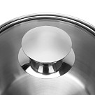 Saucepan FELINA 14x8,5 cm / 1,1 l with glass lid (stainless steel)