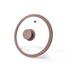 Lid ARCADES 20 cm with BROWN marbling silicone rim (glass)