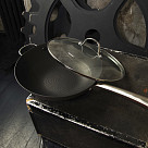 Wok keptuvė MELITA 30x8cm / 4,2l su stikliniu dangčiu (ketaus)