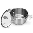 Stockpot PREMIUM ONE 20x11 cm / 3.1 LTR with glass lid (stainless steel)