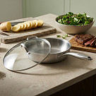 Deep frying pan AETERNUM 28х7.5 cm with glass lid (stainless steel)