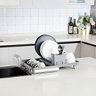 Dish drying rack 51x36.5 cm (stainless steel, plastic)