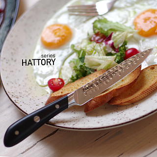 5" Utility knife HATTORI hammered (420J2 steel)