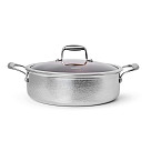Seklais katls HERITAGE PRO 28x9 cm / 5,5 L ar stikla vāku (nerūsējošais tērauds ar pretpiedeguma pārklājumu)