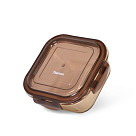 6523 FISSMAN Maisto saugojimo indas 15x15x6 cm / 800 ml su dangčiu (stiklas)