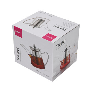 Arbatinukas 1000 ml su plieniniu filtru (stiklinis)