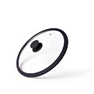 Lid ARCADES 20 cm with BLACK marble silicone rim (glass)