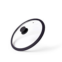 Lid ARCADES 20 cm with BLACK marble silicone rim (glass)