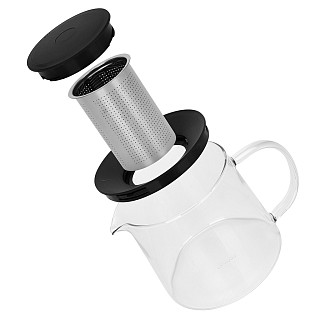 Tējkanna 1500 ml ar nerūsējošā tērauda filtru (borsilikāta stikls)