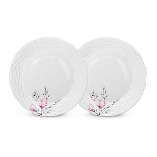 Set of 2 plates MAGNOLIA 20 cm (new bone china)