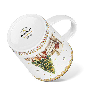 Puodelių rinkinys CHRISTMAS EVE 380 ml, 2 vnt. (plonasis kaulinis porcelianas)
