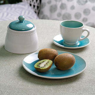 Dinner plate CELINE 26.3 cm (ceramic) azure