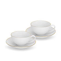 Cups with saucers 220 ml / 4 pcs Floree (porcelain)