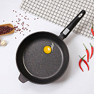 Deep frying pan REBUSTO 24x6.5 cm with detachable handle with induction bottom (aluminium with non-stick coating)