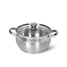 8PCS Cookware set PRIME 8 pcs with glass lids, stainless steel (1,3 l/1,9 l/3,6 l/6,1 l)