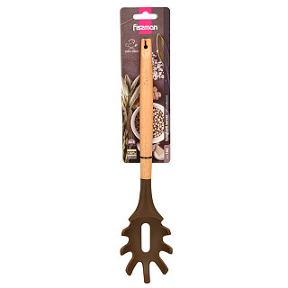Spageti servēšanas karote CHEFS TOOLS 32.5 cm (silikona ar koka rokturi)