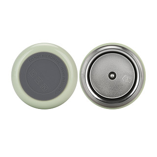 Double wall vacuum flask 380 ml green (stainless steel), art. 9860