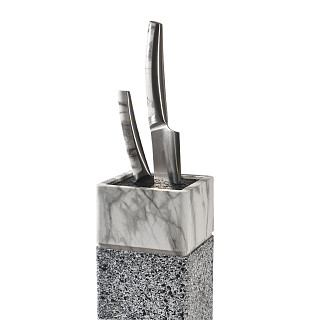 Kitchen knife organizer 11x11x23 cm, color MARBLE (plastic)