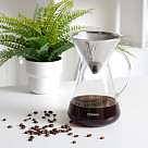 Кофейник стеклянный POUR OVER 900мл со стальным фильтром