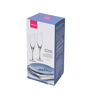 Set of champagne glasses 190 ml x 2 pcs. (glass)