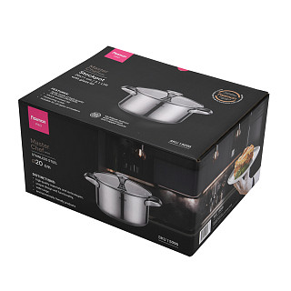 Puodas MASTER CHEF 20x11 cm / 3,1 L su stikliniu dangčiu (nerūdijantis plienas)