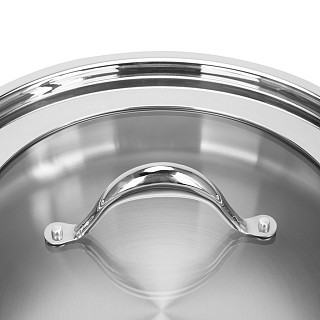 Sautējamā panna ABSOLUTE PRO 26x7,5 cm / 3,9L ar stikla vāku (nerūsējošais tērauds)