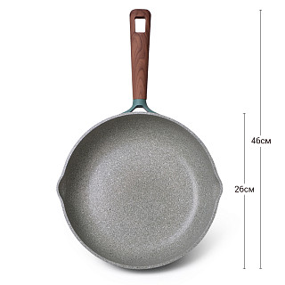 Frying pan FIRENZE 26x6.5 cm with induction bottom (aluminium with non-stick coating)