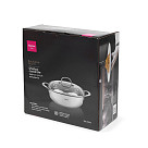 Shallow casserole EXCLUSIVE PRO 26x9 cm / 4.6 LTR with glass lid (stainless steel)