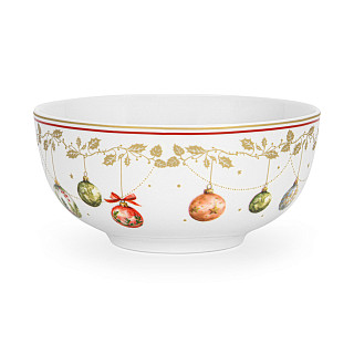 Bļoda CHRISTMAS BALLS 14 cm (jaunais kaula porcelāns)