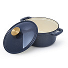 Stockpot LE MANS BLUE 24x11.5 cm / 4.5 LTR with lid (enamel cast iron)