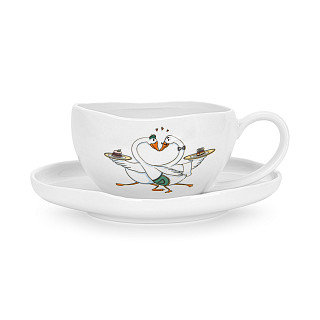 Krūze BON APPETIT 220 ml ar apakštasīti (porcelāns)