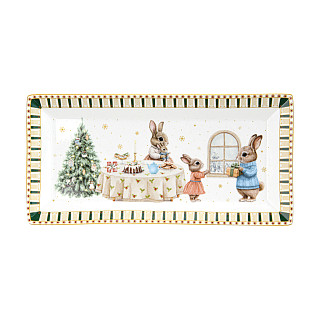 Taisnstūra šķīvis MIRACLE 30.5x15 cm (porcelāns)