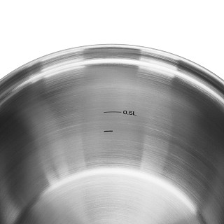 Saucepan FELINA 14x8,5 cm / 1,1 l with glass lid (stainless steel)