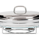 Oval chafing dish 42x25x19 cm / 3.0 LTR (heat resistant glass)