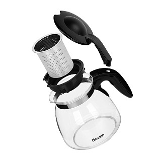 Arbatinukas 900 ml su plieniniu filtru (karščiui atsparus stiklas)
