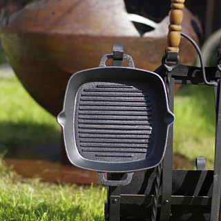 Square grill pan 26x5.3 cm (cast iron)