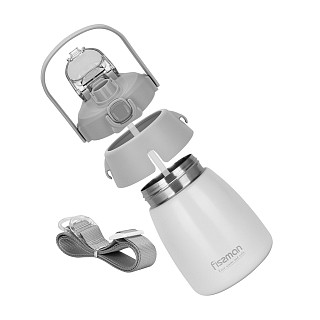 Double wall vacuum flask 800 ml gray (stainless steel), art. 9864