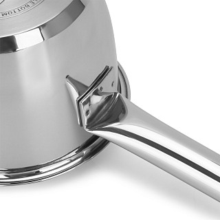 Sauce pan LEDA 14x8.5 cm / 1,2 LTR without lid (stainless steel)